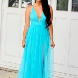 Bella and Bloom Aqua Maxi Dress